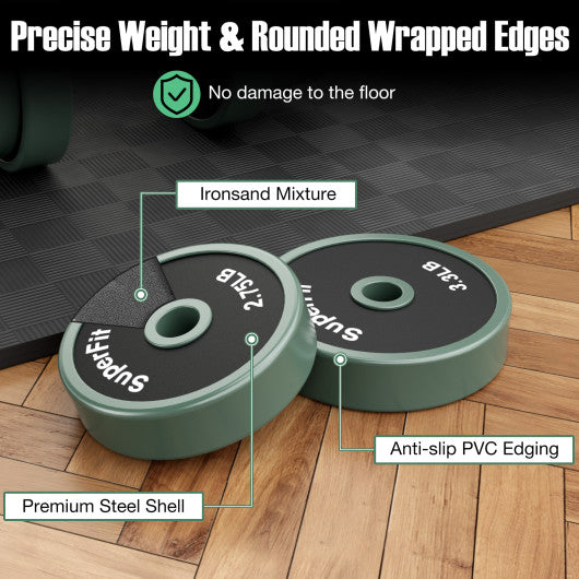 Adjustable Weight Dumbbell Set with Connector-Black & Gray