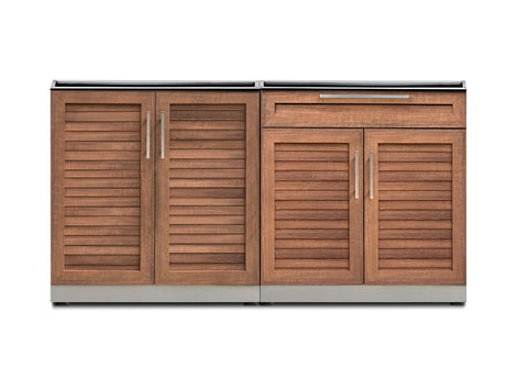 Outdoor Kitchen Stainless Steel 2 Piece Cabinet Set with 2-Door Drawer and 2-Door Cabinet