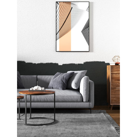 Set of 2 Modern Round Stacking Nesting Coffee Tables for Living Room-Light Brown