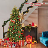 Artificial Christmas Tree Green Hinged Holiday Tree with 721/1019 Lush Branch Tips-6 ft