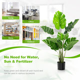 4 Feet Artificial Monstera Deliciosa Tree with 10 Leaves of Different Sizes