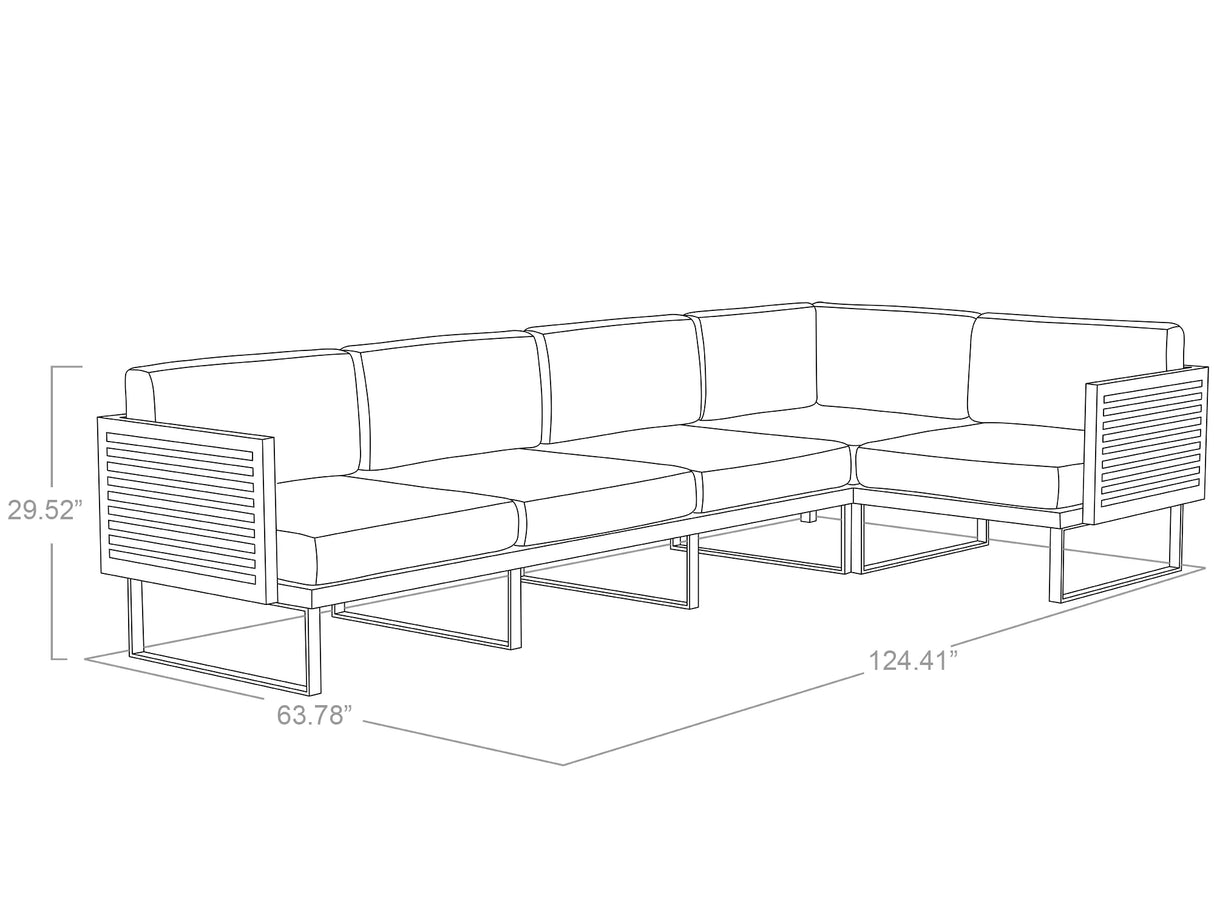 Monterey 5 Seater Sectional Sofa