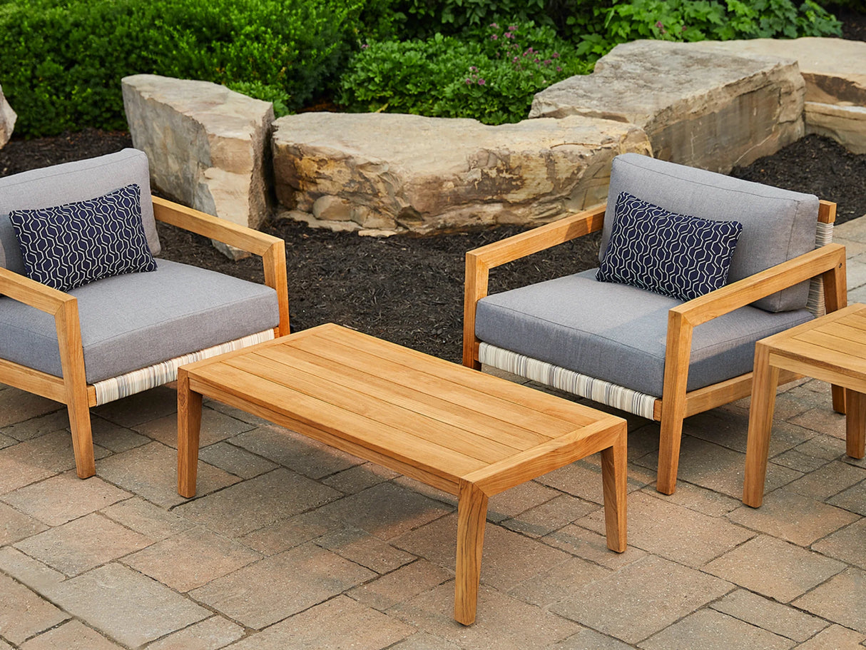 Lakeside 4 Seater Chat Set with Coffee Table and Side Table