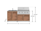 Outdoor Kitchen Stainless Steel 3 Piece Cabinet Set with Sink Cabinet and Performance Gas Grill