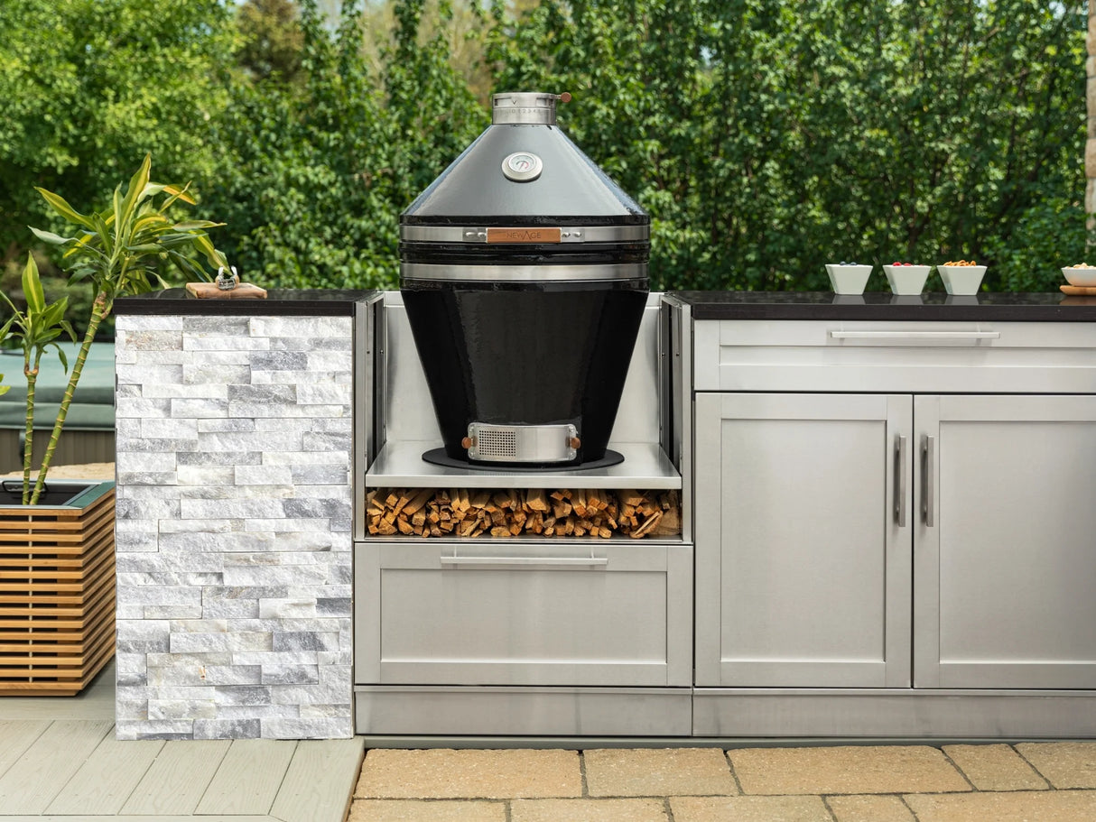 Outdoor Kitchen Signature Series 6 Piece Cabinet Set with Kamado Cabinet