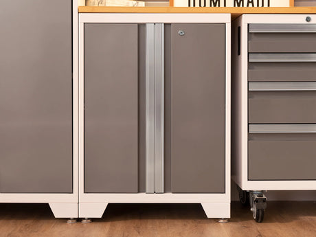 Bold Series 8 Piece Cabinet Set with Tool, Base, Wall Cabinets and 30 In. Lockers