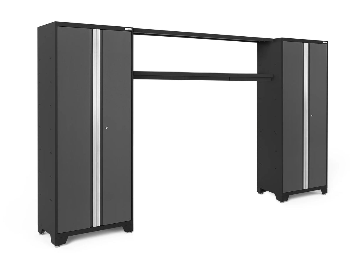 Bold Series 3 Piece Cabinet Set with Display Shelf and 30 In. Lockers