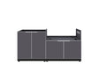 Outdoor Kitchen Aluminum 2 Piece Cabinet Set with 2 Door and Grill Cabinet