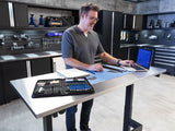 56 In. Manual Adjustable Height Worktable with Drawer