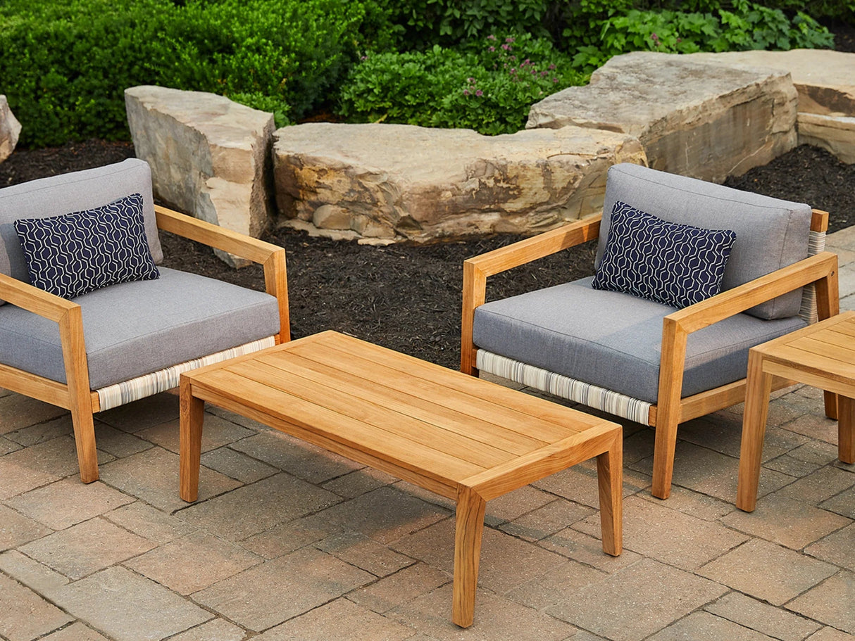 Lakeside 6 Seater Chat Set with Coffee Table and Side Table