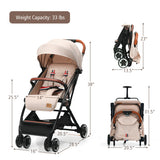 Lightweight Aluminium Frame Baby Stroller with Net-Beige