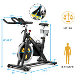 Magnetic Exercise Bike Fixed Belt Drive Indoor Bicycle