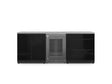 Outdoor Kitchen Aluminum 5 Piece Cabinet Set with 3-Drawer, 2-Door Cabinet, Countertops and Fridge