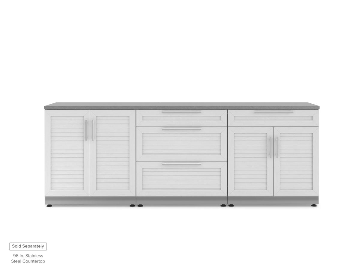 Outdoor Kitchen Stainless Steel 3 Piece Cabinet Set with 2-Door, 3-Drawer and Bar Cabinet