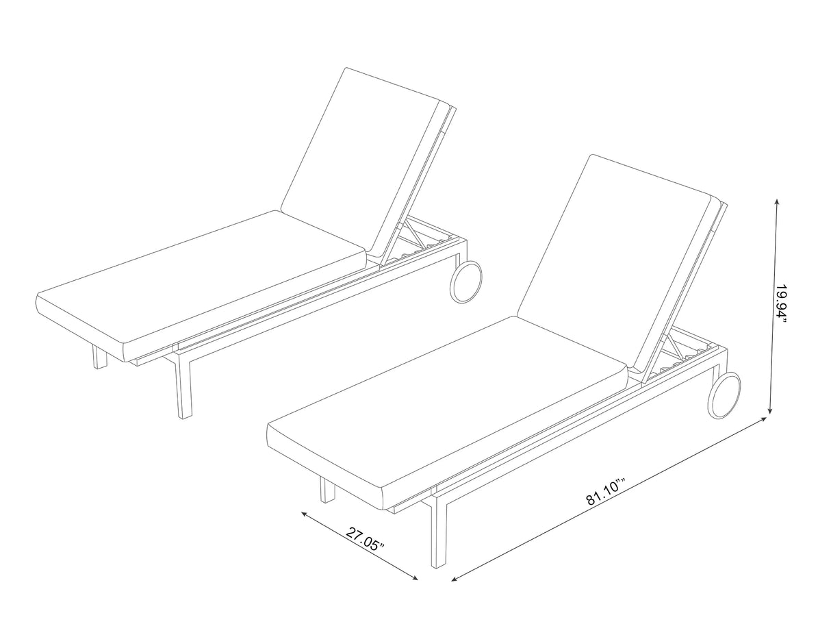 Monterey Teak Chaise Lounges (Set of 2)