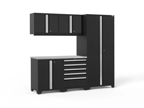 Pro Series 6 Piece Cabinet Set with Tool Drawer, Base, Wall Cabinet and Locker