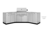 Outdoor Kitchen Stainless Steel 5 Piece Cabinet Set with 2-Door, Bar, Grill and Corner Cabinets