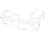 Rhodes 2 Seater Chat Set with Coffee Table