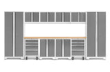 Bold Series 12 Piece Cabinet Set with Tool, Base, Wall Cabinets and 2 Lockers