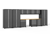 Pro Series 12 Piece Cabinet Set with Lockers, Tool Drawer Cabinet, and 56 In. Worktop