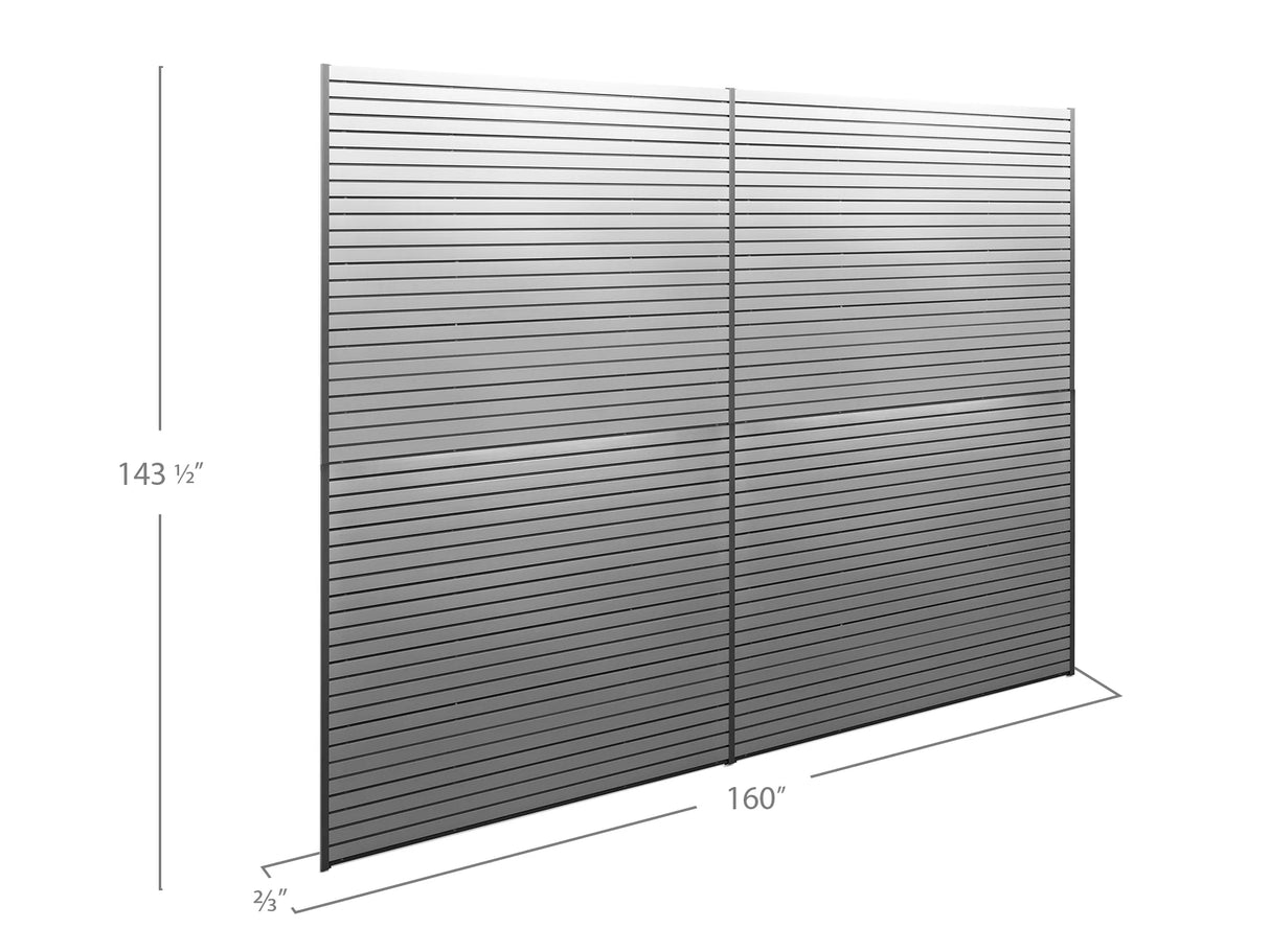 160 SQ. FT. PVC Slatwall with 40-Piece Accessory Kit