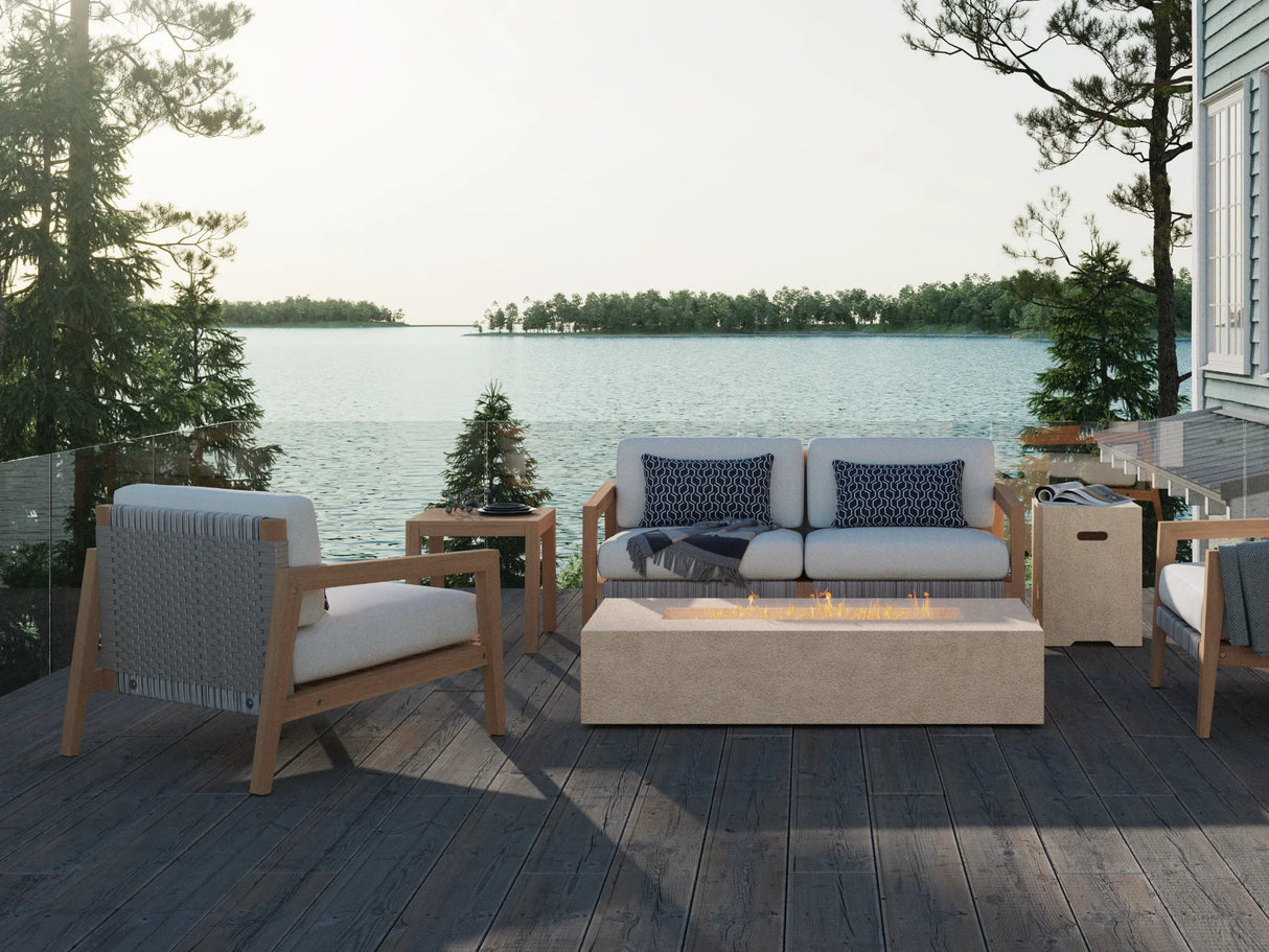 Lakeside 4 Seater Chat Set with Coffee Table and Side Table