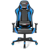 Gaming Chair Adjustable Swivel Racing Style Computer Office Chair-Blue