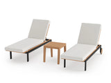 Rhodes Chaise Lounge (Set of 2) with Side Table