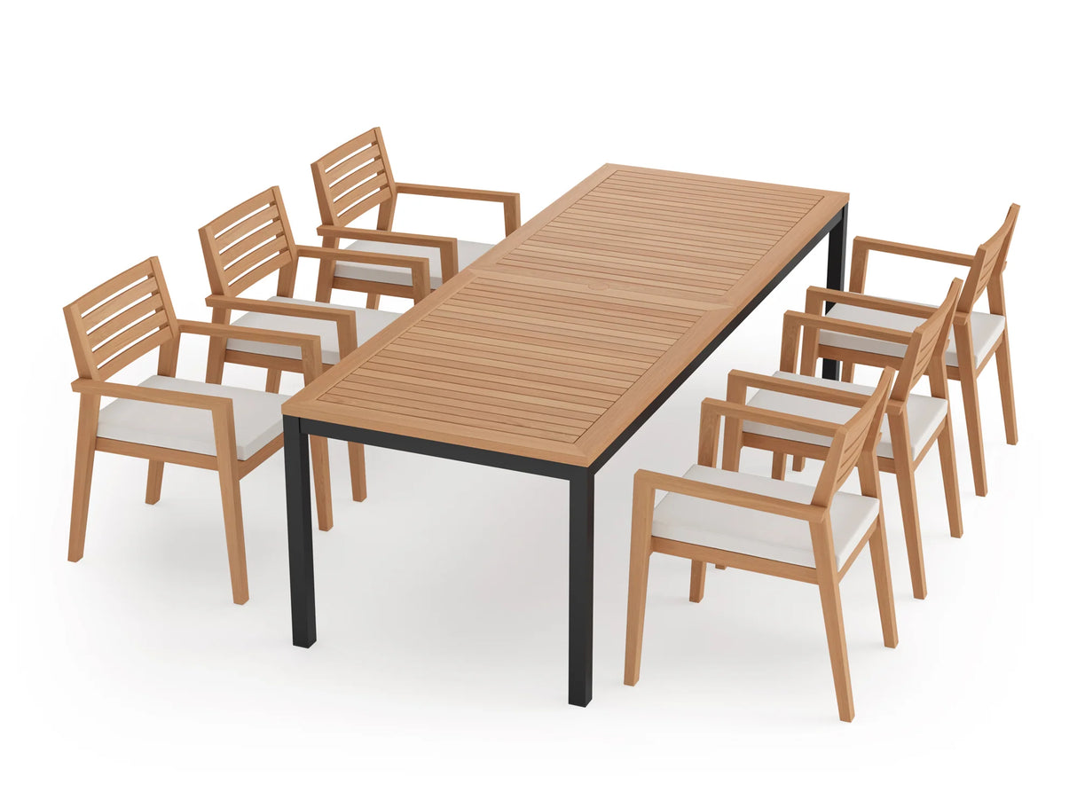 Rhodes 6 Seater Dining Set with 96 In. Table