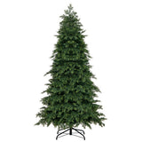 6/7.5 Feet Pre-Lit Artificial Christmas Tree with 11 Modes and Metal Stand-6 ft