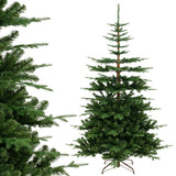 7 Feet Hinged Artificial Pre-lit Christmas Tree with 1303 Branch Tips
