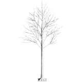 Pre-lit White Twig Birch Tree for Christmas Holiday with LED Lights-6 ft