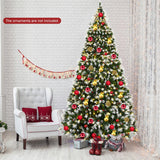 Pre-Lit Hinged Lifelike Lush Artificial Christmas Tree with PVC Tips-9 Feet