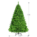 Snow Flocked Artificial Christmas Tree with Metal Stand-7.5 ft