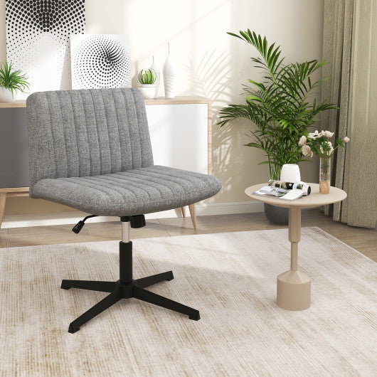 Criss Cross Legged Chair No Wheels 120° Rocking Adjustable Height-Gray