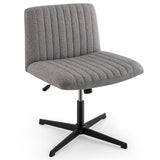 Criss Cross Legged Chair No Wheels 120° Rocking Adjustable Height-Gray