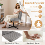 Criss Cross Legged Chair No Wheels 120° Rocking Adjustable Height-Gray