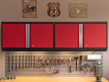 Pro Series 5 Piece Cabinet Set with Wall, Tool Cabinet, Locker and 84 In. Workbench