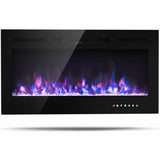 40-Inch Electric Fireplace Recessed with Thermostat