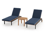 Rhodes Chaise Lounge (Set of 2) with Side Table