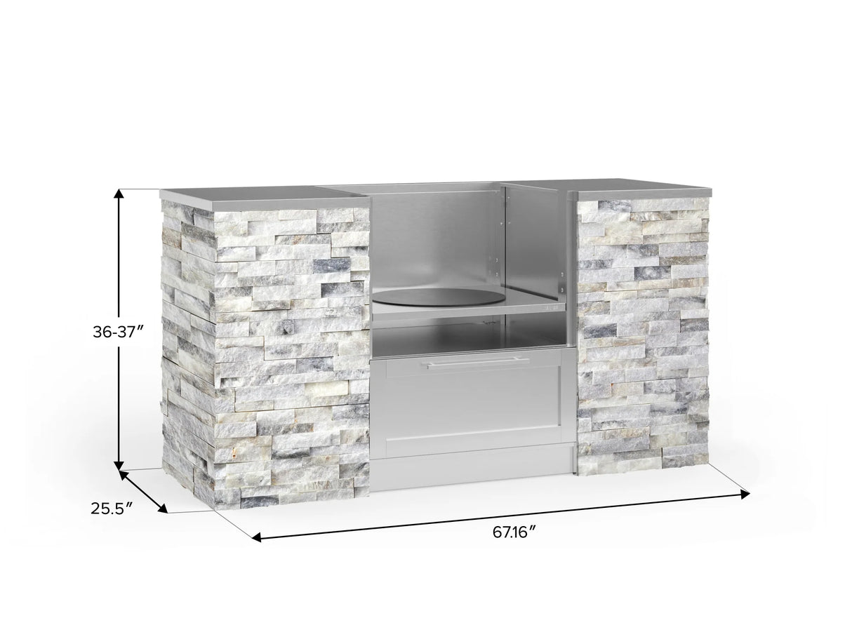 Outdoor Kitchen Signature Series 6 Piece Cabinet Set with Kamado Cabinet