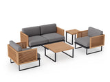 Monterey 4 Seater Chat Set with Coffee Table and Side Table