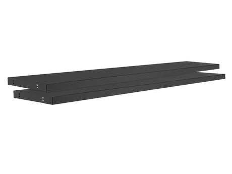 Bold Series 72" Display Wall Shelf Set (Pack of 2) - Black