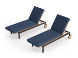 Monterey Teak Chaise Lounges (Set of 2)