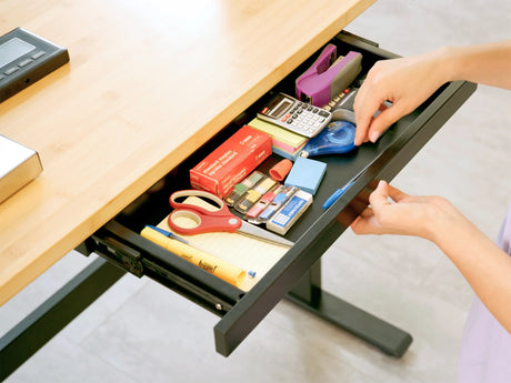 56 In. Electric Adjustable Height Worktable with Drawer