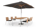 Monterey 6 Seater Dining Set with 96 In. Table with Umbrella