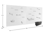 80 SQ. FT. PVC Slatwall with 40-Piece Accessory Kit