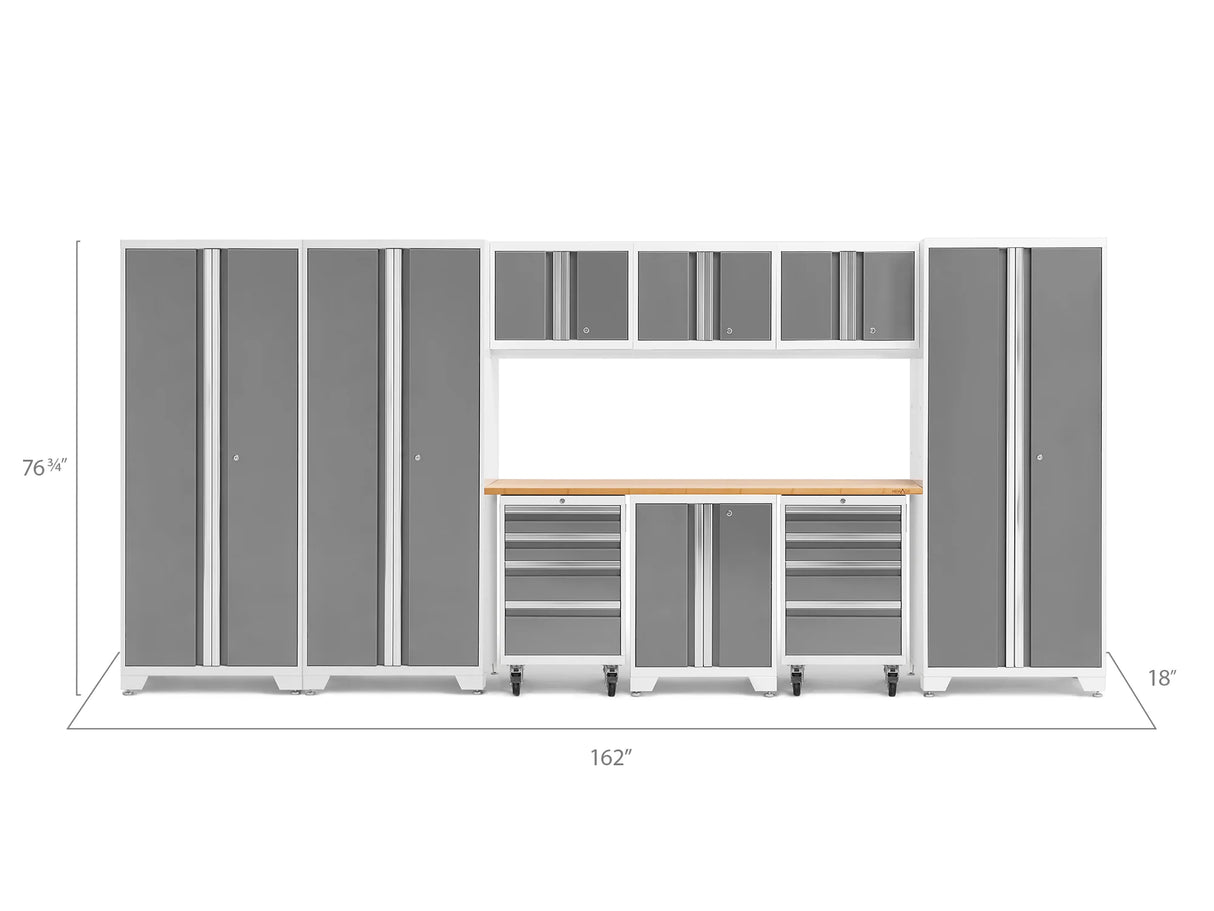 Bold Series 10 Piece Cabinet Set with Tool, Base, Wall Cabinet and 30 In. Locker