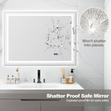 Defogging LED Bathroom Mirror with Memory Function and Anti-Fog-L