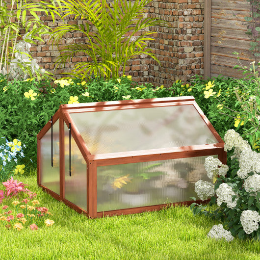 Double Box Garden Wooden Greenhouse